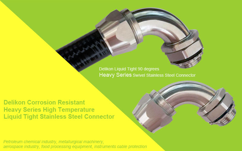 [CN] Delikon chemical industry wiring high strength High Temperature Heavy Series corrosion resistant Stainless Steel Liquid Tight Connector